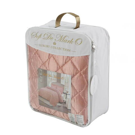 Покрывало 240x260 и 2 наволочки 50х70 Sofi De MarkO Паола розовое