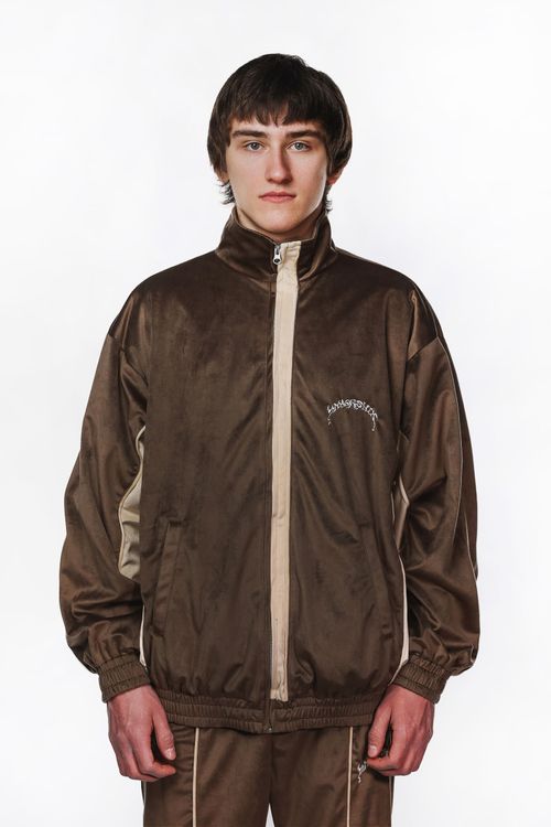 Олимпийка Ymkashix велюровая Puff коричневая