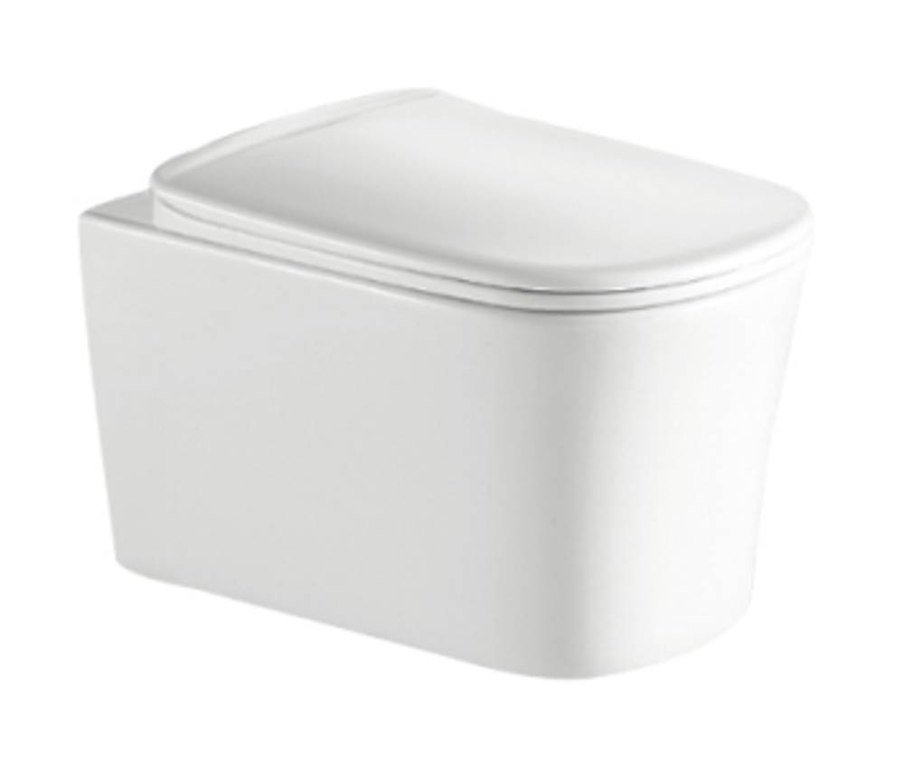 Унитаз подвесной ROVENO PC-042 безободковый, дюропласт, микролифт PC-042