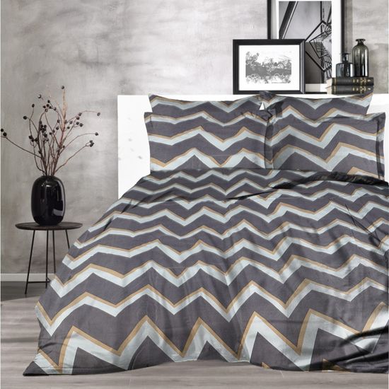 Простыня Агата коричневая , полисатин  240x220  Domtekc