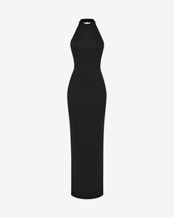 Платье макси из трикотажа с открытой спиной