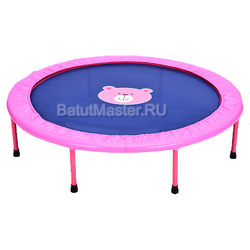 Каркасный батут «Мишка», диаметр 3,3 фт, розовый