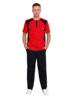 Туника медицинская мужская СтильБ 239ТСК, красный, 48