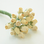 Роза бутон средняя на ножке, длина 1,5см, цвет в ассортименте