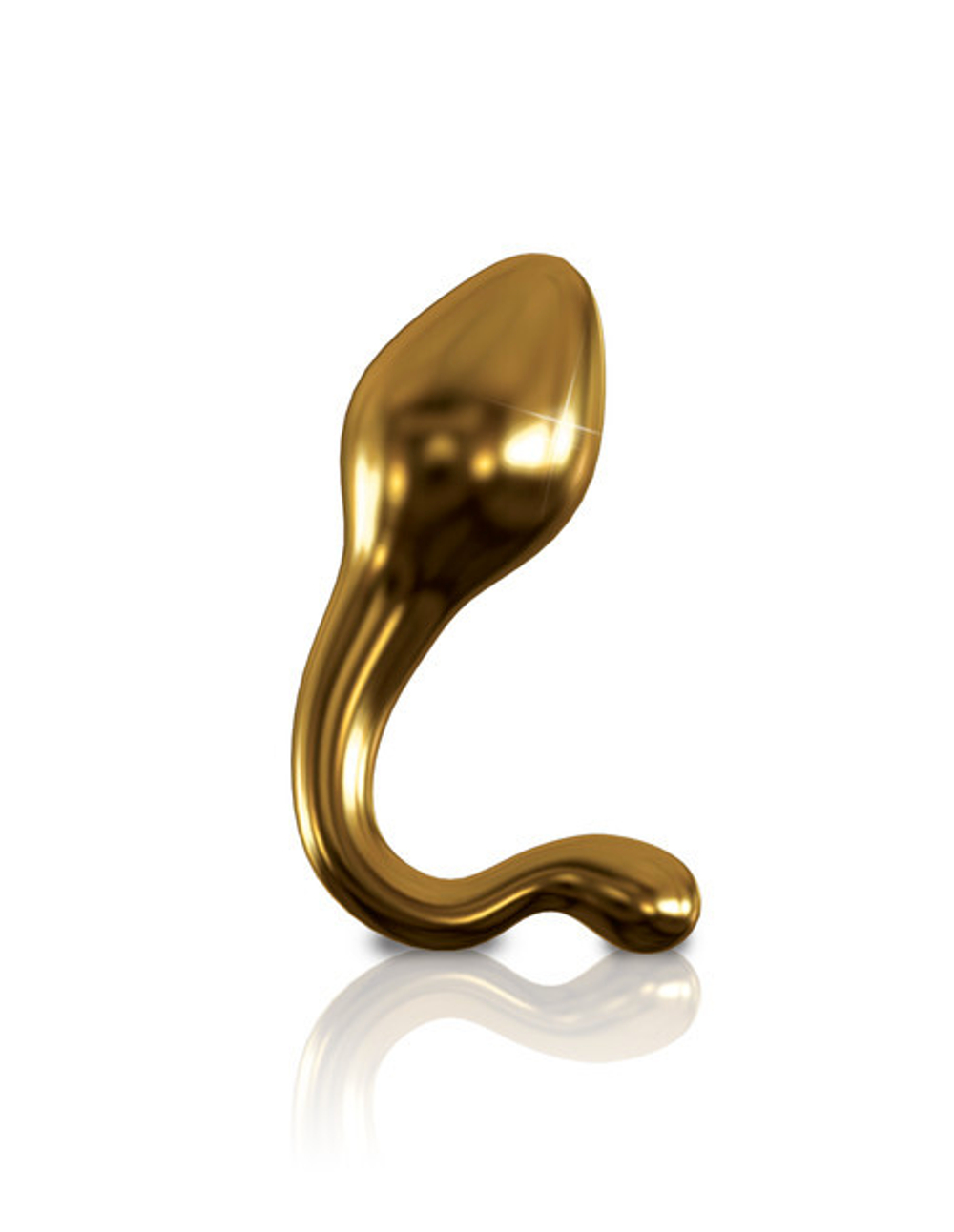 Универсальный золотой массажер Hand Blown Glass Massager (Цвет: золотой)