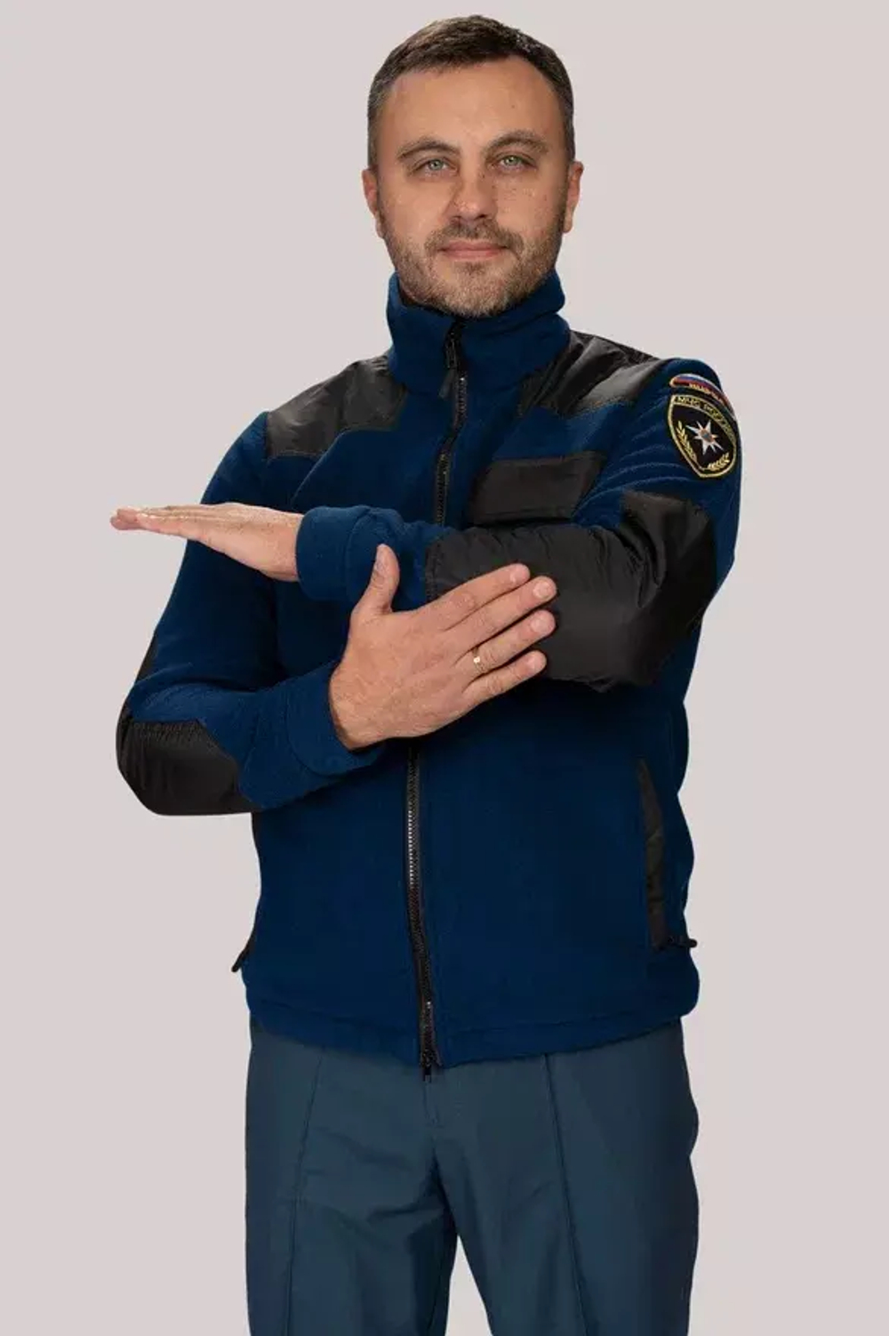 Куртка флисовая мужская МЧС (с шевронами)