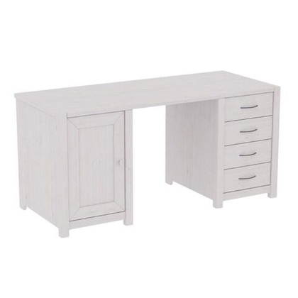 Стол письменный, 155x74x65, двухтумбовый Фьорд, белый воск  155x74x65