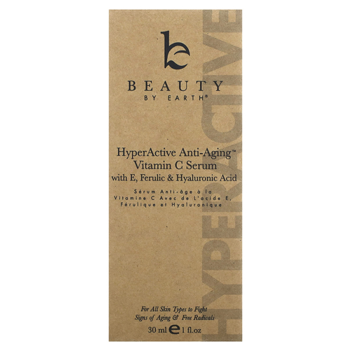 Beauty By Earth, HyperActive, антивозрастная сыворотка с витамином C, 30 мл (1 жидк. унция)