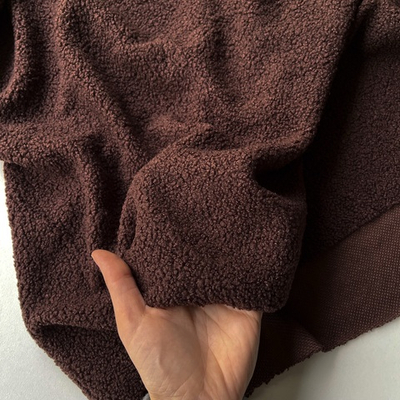 Трикотажный барашек/Букле Шоколад