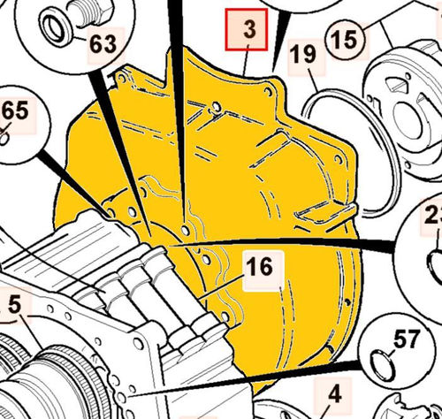 Корпус КПП POWERSHIFT JCB 459/30534