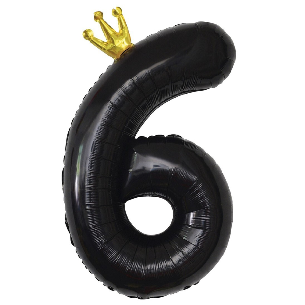 Фольгированные цифры с короной 102 см в ассортименте