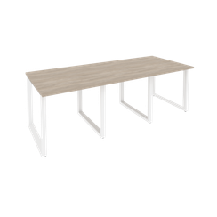 Onix Стол переговорный O.MO-PRG-3.0 Дуб Аттик/Металл Белый 2340*980*750