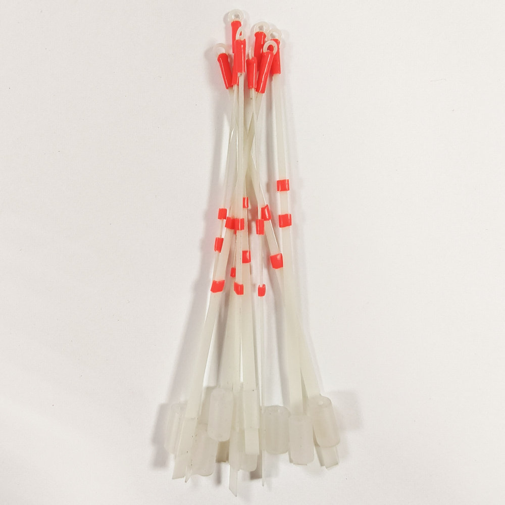 Сторожок "Лавсан" со сборным кольцом, красный, 12см, 0.8-1.3гр (50 штук в упаковке)