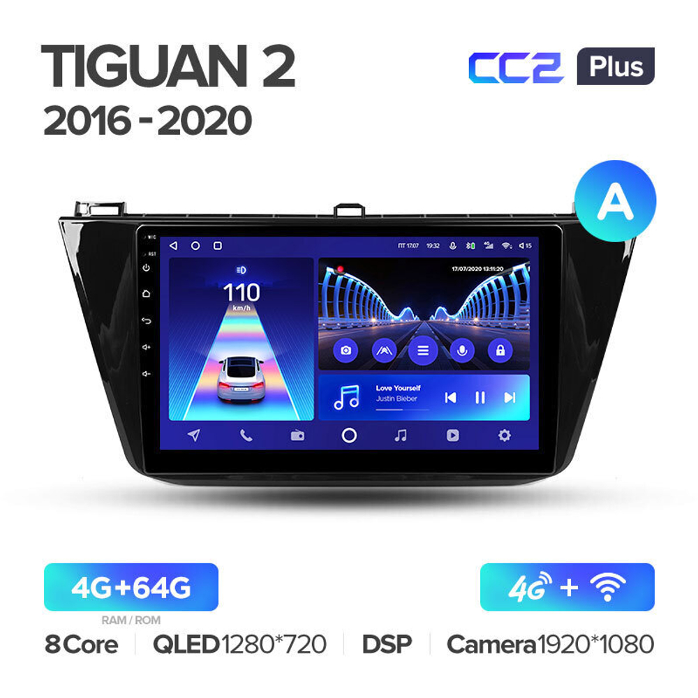 Teyes CC2 Plus 10.2" для Volkswagen Tiguan 2016-2020