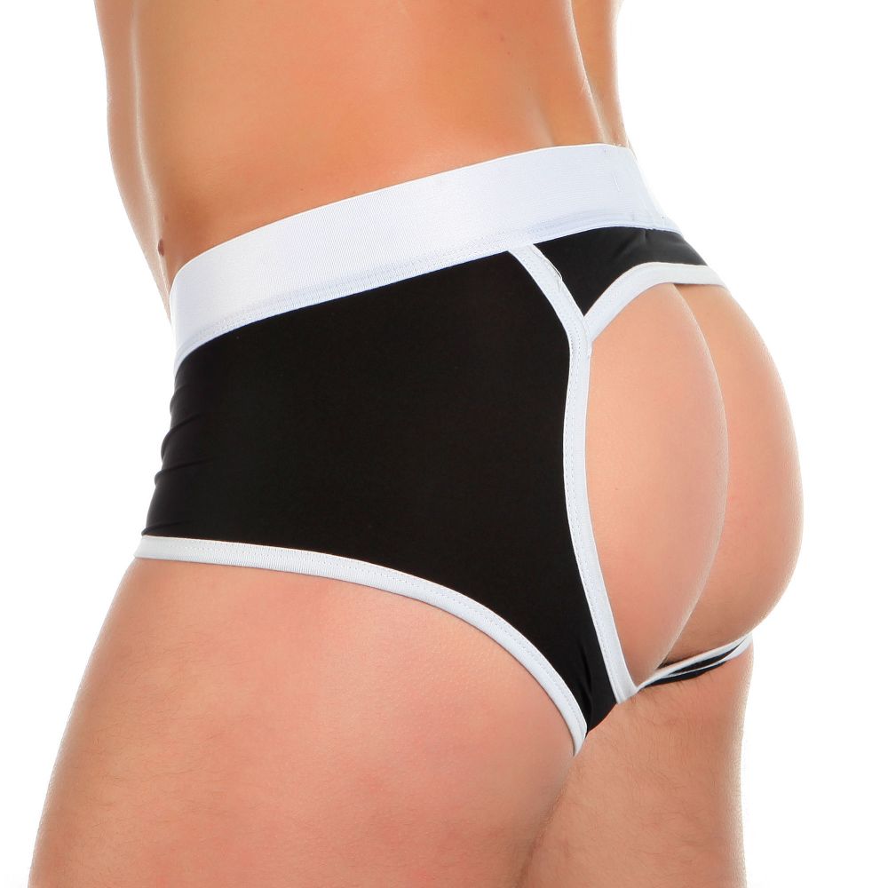 Трусы мужские джоки черные с белой резинкой ADDICTED