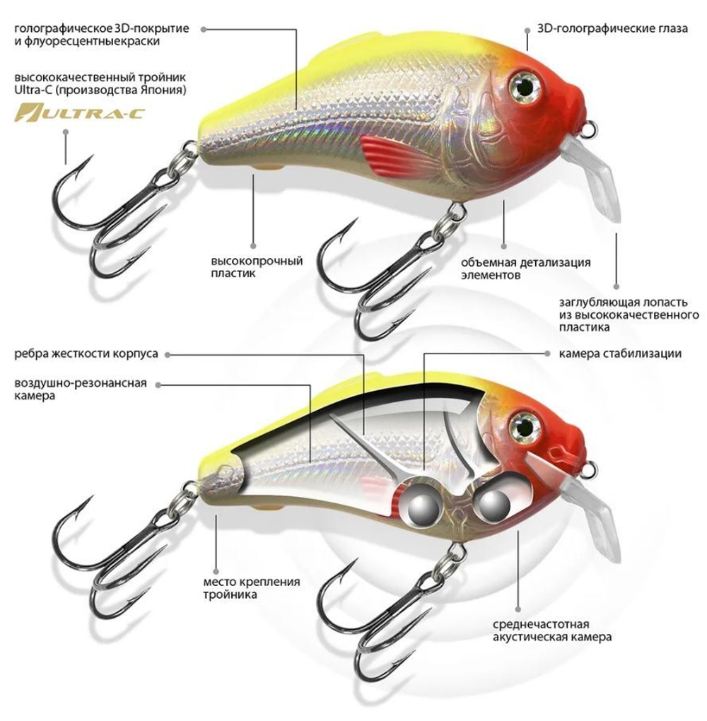 Воблер для рыбалки GRAND SSR 85mm, вес - 27,0g,