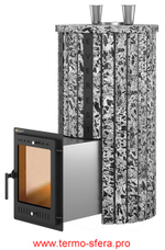 Печь для бани Эверест "Steam Master 44 INOX" Ламель Пироксенит Элит, S-20