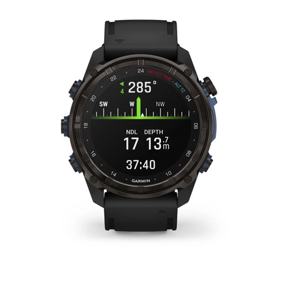 Умные часы Garmin Descent Mk3i титановый DLC серо-карбонового цвета/черный ремешок 51 мм 010-02752-11
