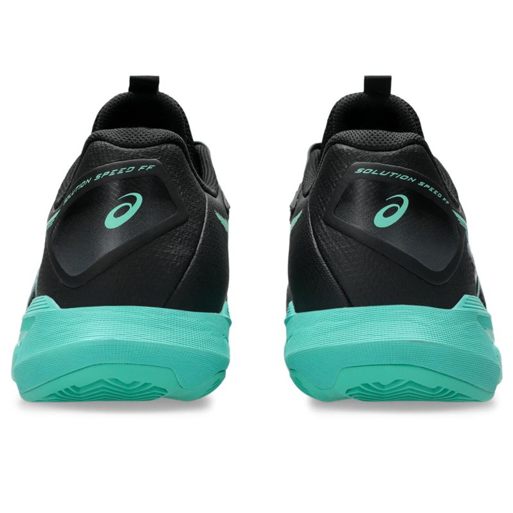Мужские теннисные кроссовки Asics Solution Speed FF 4 Clay - black/aurora green