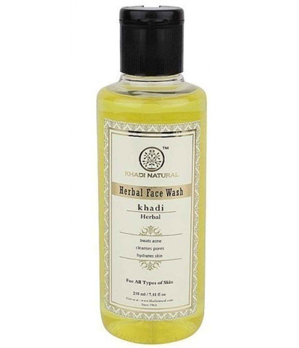 Гель для умывания Khadi Natural "Сила трав" с натуральными экстрактами трав и маслами, 210 мл.