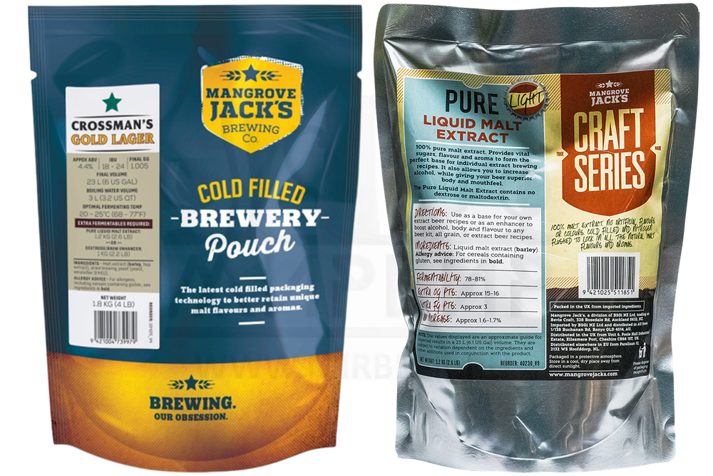 Солодовый экстракт Mangrove Jack's Traditional Series "Crossman's Gold Lager", 1,8 кг.