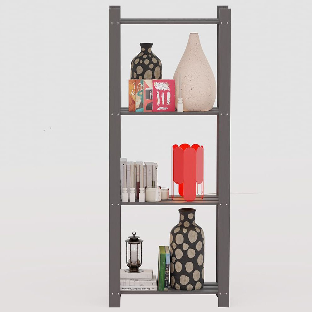 Стеллаж деревянный 116 см см для игрушек и для книг Альберт напольный, серый бейц / стеллаж на балкон, для кухни, для рассады из массива сосны