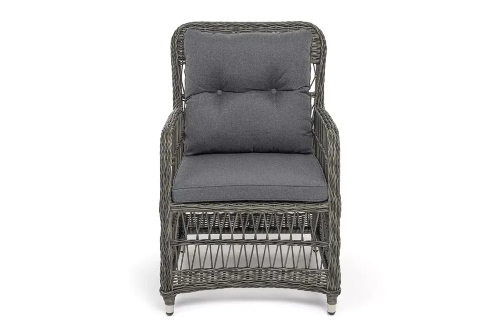 "Цесена" кресло плетеное из искусственного ротанга, цвет графит