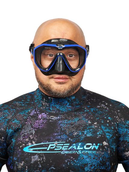 Маска Seac Appeal черно-синяя рамка/черный силикон