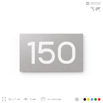 Номер на дверь 150, табличка на дверь для офиса, квартиры, кабинета, аудитории, склада, голубой 120х70 мм, Айдентика Технолоджи