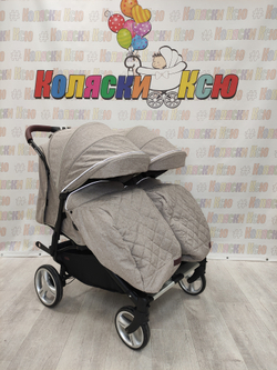 Коляска для двойни  CARRELLO  Connect CRL-5502 Cotton Beige