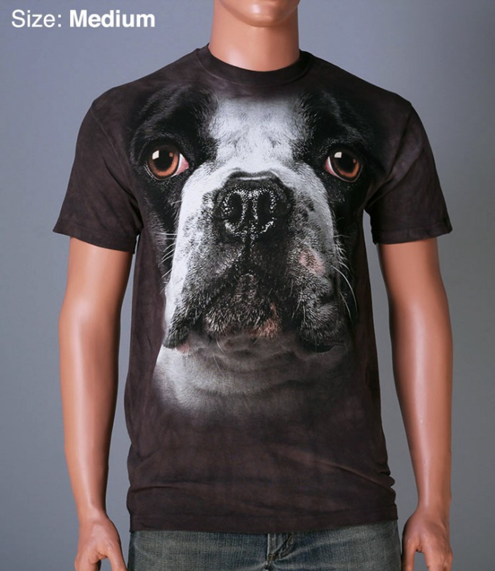 Футболка Mountain с изображением французского бульдога - French Bulldog Face