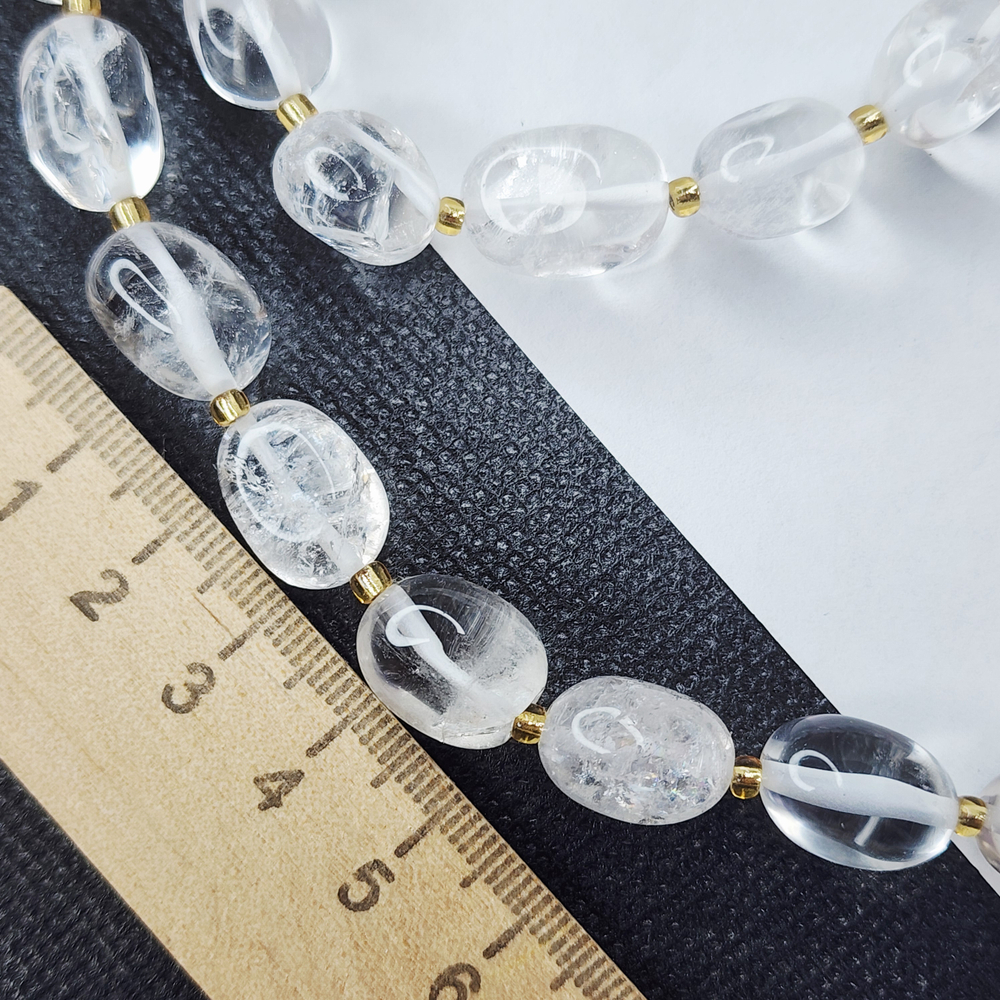 Горный хрусталь, крупная галтовка, 12-15 мм, камни овалы бочонки, штучно