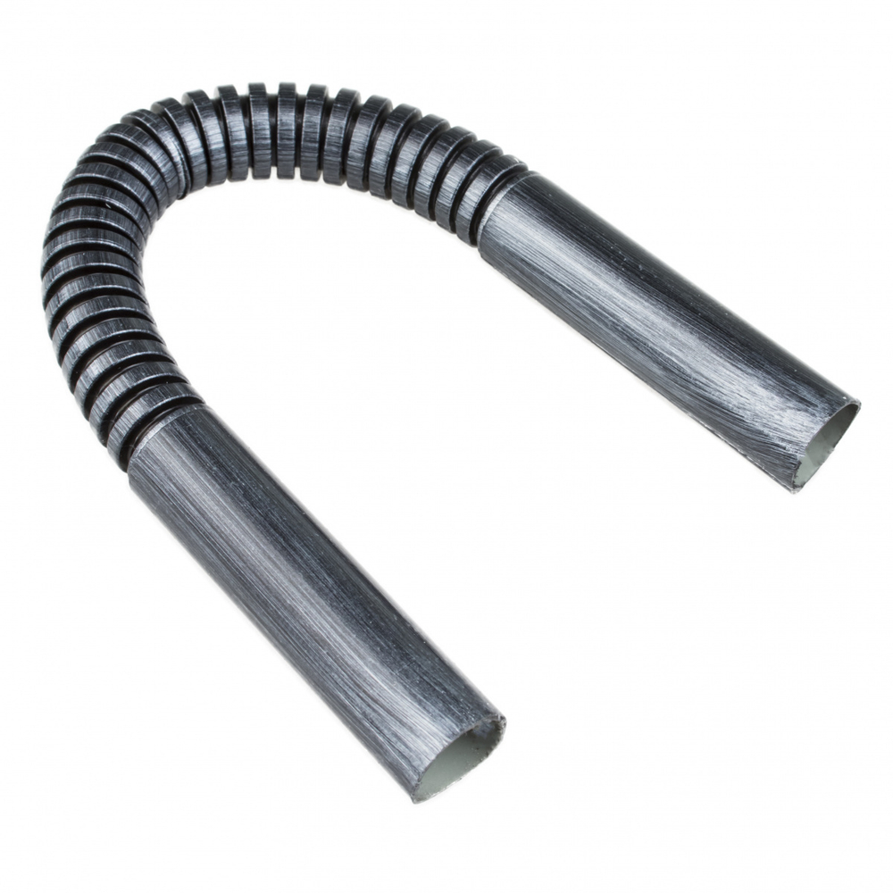 Угол соединительный плавный гофрированный для труб, пвх, цвет серебряный век BTU1-16-11-1