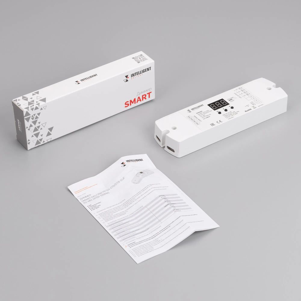 INTELLIGENT ARLIGHT Диммер SMART-DALI-204-72-SH-DT6/DT8-SUF (12-48V, 4x150-500mA) (IARL, IP20 Пластик, 5 лет) 038543
