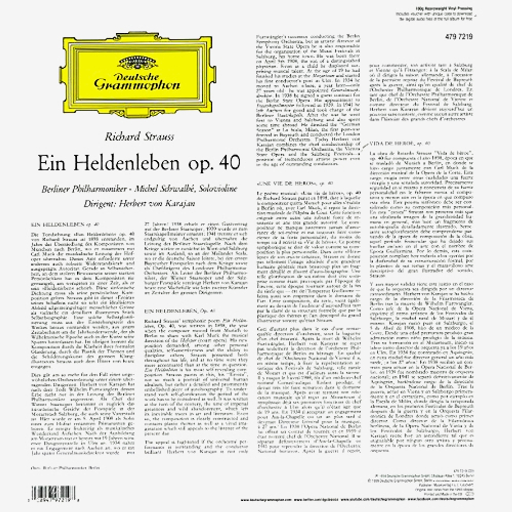 Berliner Philharmoniker, Herbert von Karajan / Strauss: Ein Heldenleben Op. 40 (LP)