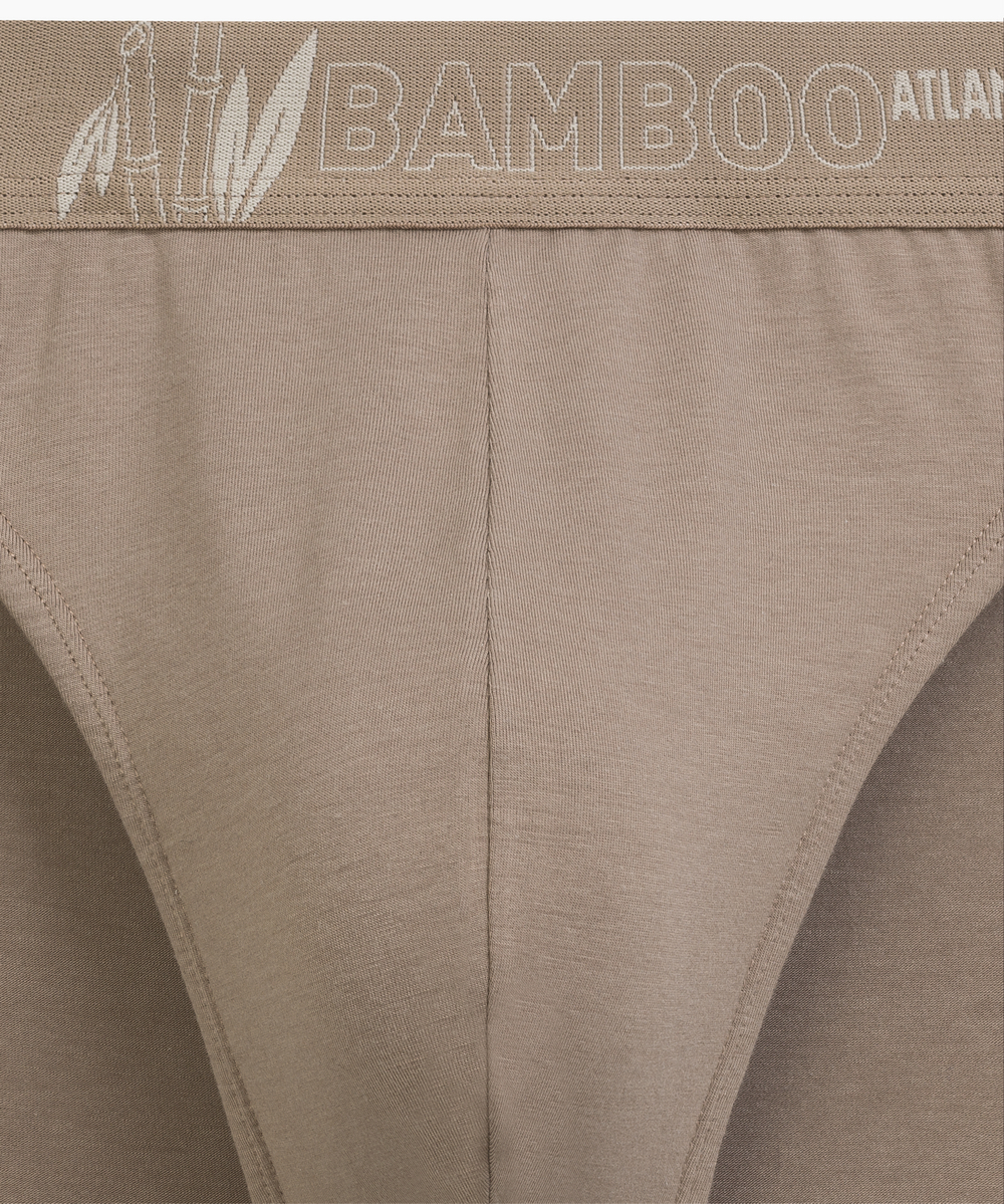 Мужские трусы слипы спорт Atlantic, 3 шт. в уп., бамбук, бежевые + коричневые + сине-зеленые, 3MP-213