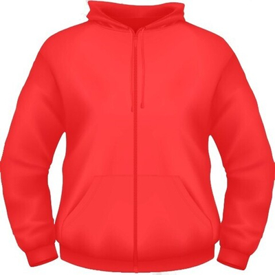 Толстовка ХУДИ ФЛИС КРАСНЫЙ с капюшоном Х/Б 300 гр., 56 (3XL) мод.302