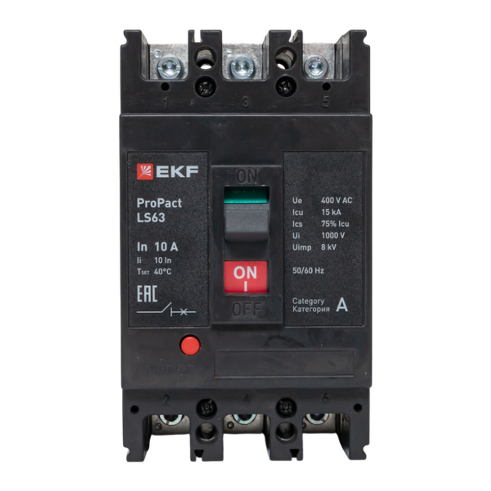 Автоматический выключатель в литом корпусе  EKF mccb-63-15-3-10-ls