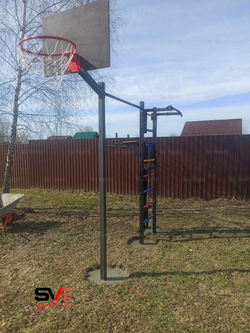 Монтаж уличной шведской стенки Sv Sport (3 вертикальных столба)