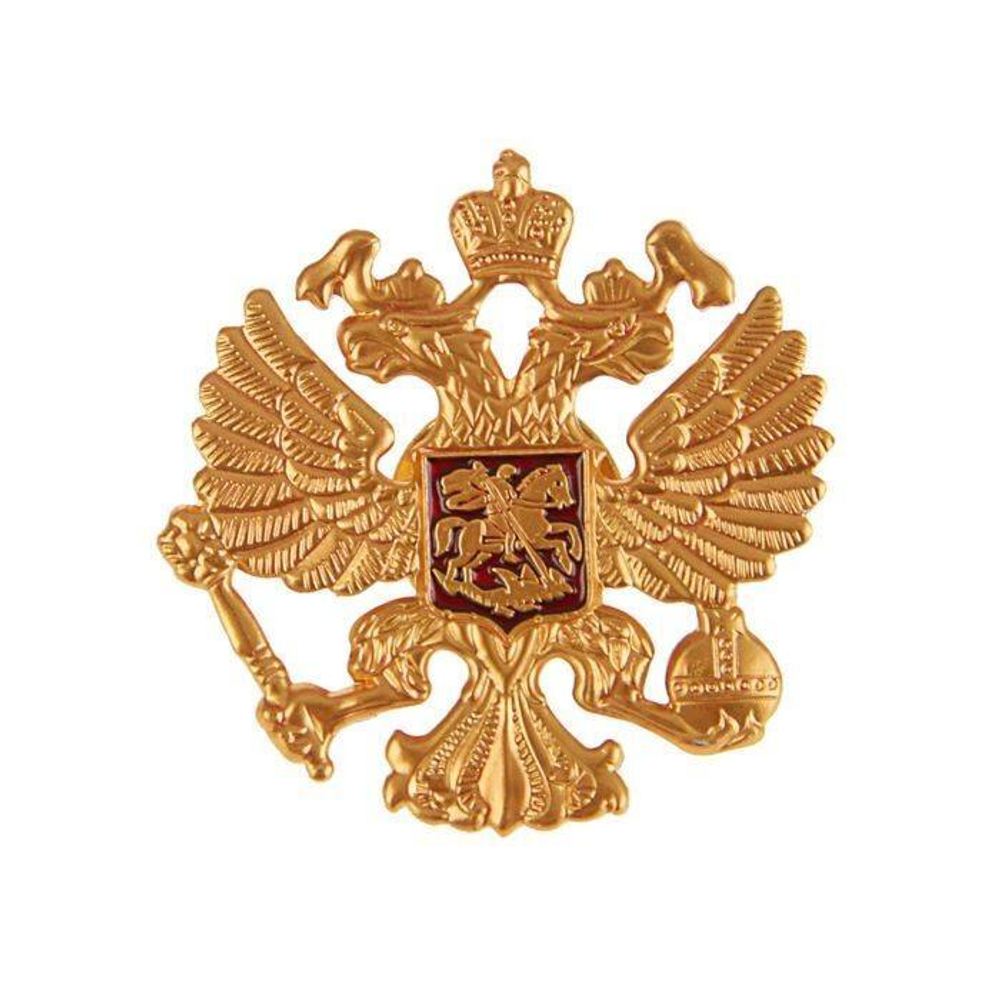 Эмблема на тулью Орел РФ круглый зол.