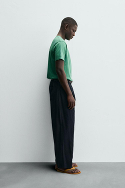 ZARA ФУТБОЛКА С ВЫШИВКОЙ, ЗЕЛЕНЫЙ