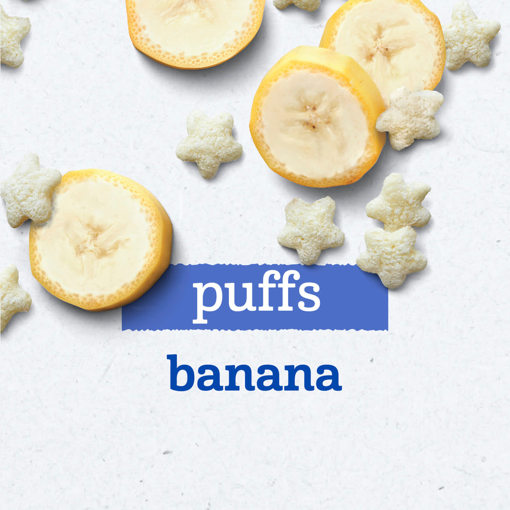 Gerber, Puffs, злаковый снек, для детей от 8 месяцев, банан, 42 г (1,48 унции)