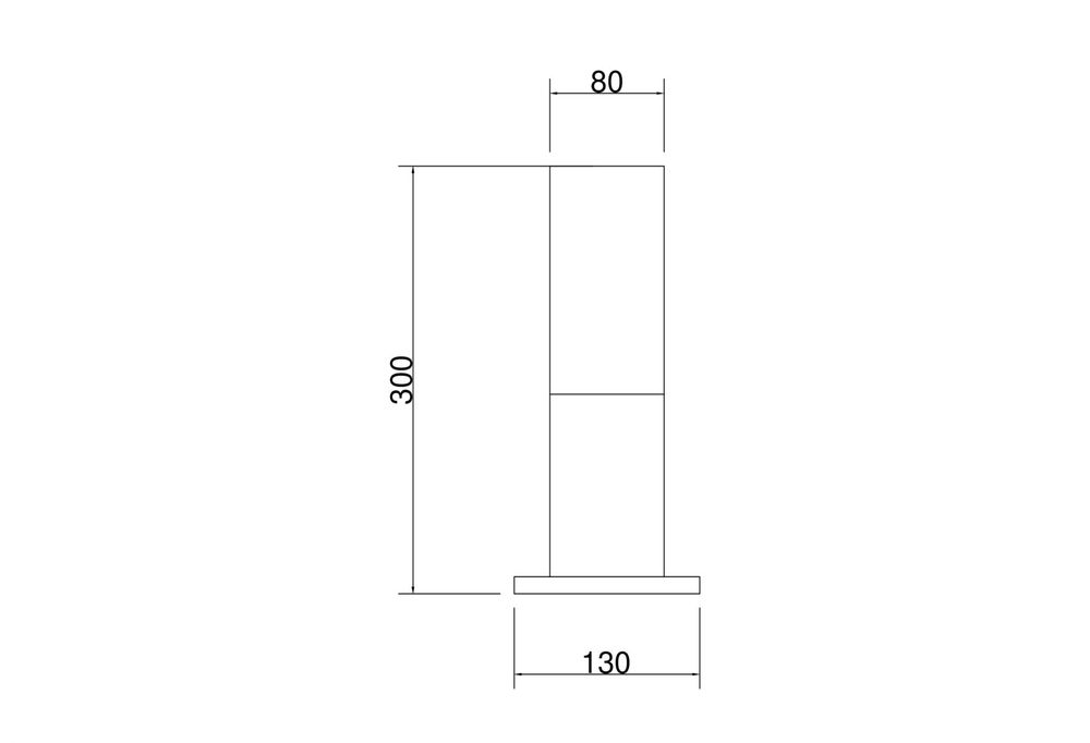 Светильник столбик ландшафтный 60вт 80x80x300мм
