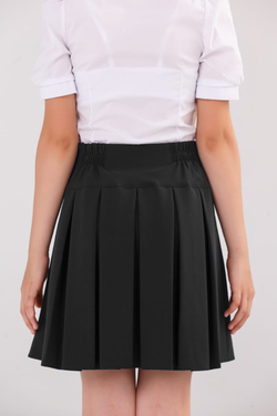 Юбка школьная для девочки девочковая складка в складку синяя 128