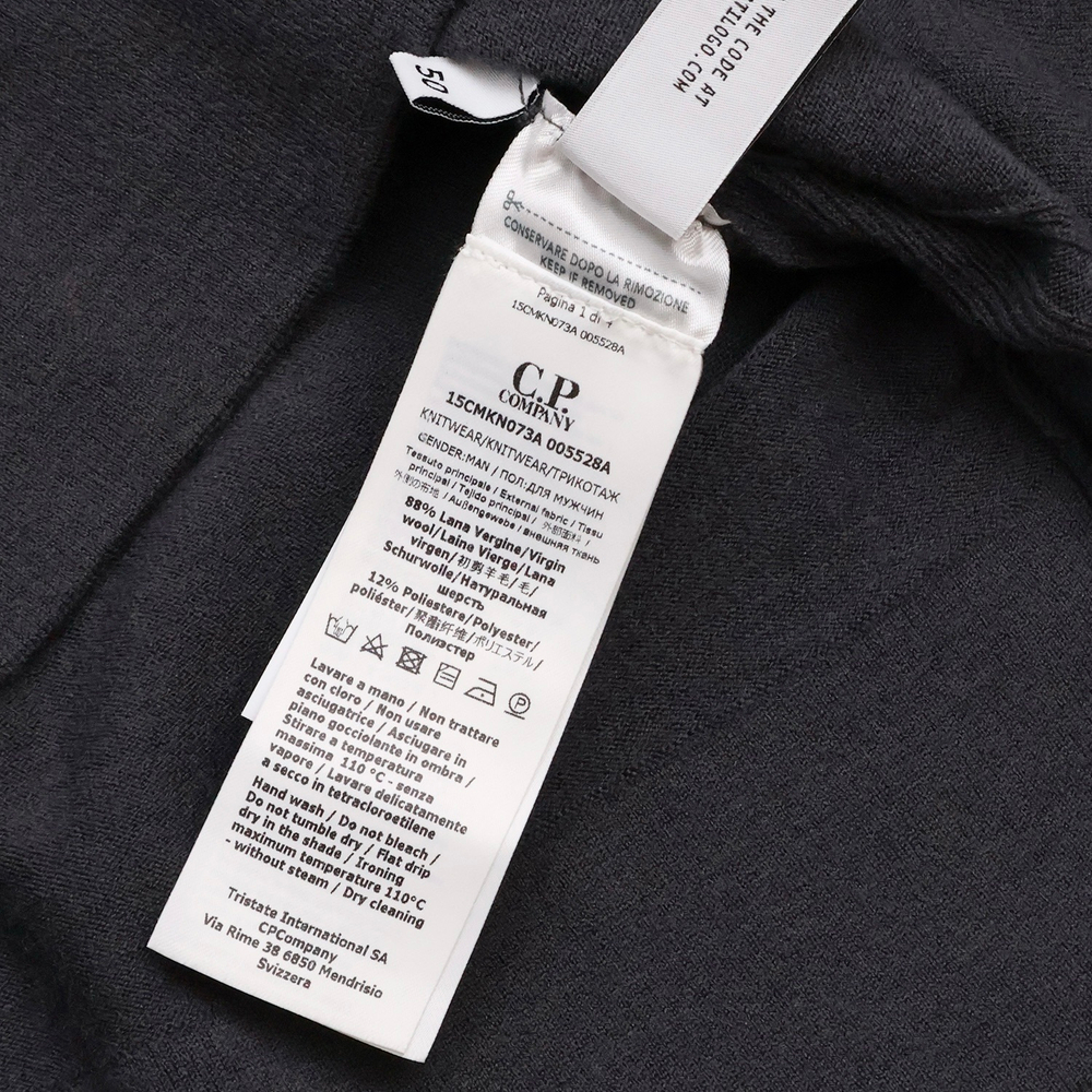 Свитер C.P. Company 1/4 Zip Dark Grey