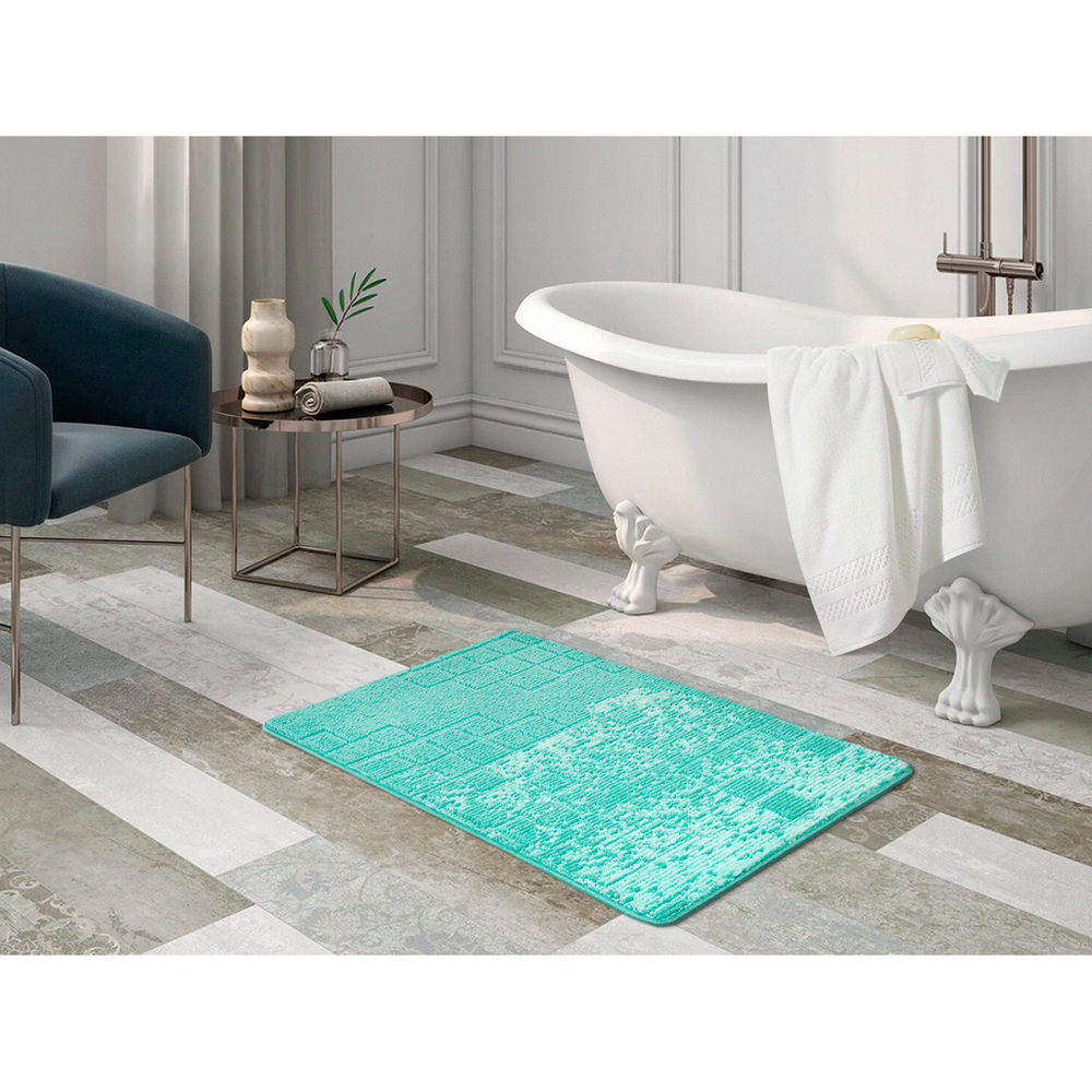 Коврик д/ванной Shahintex Vintage  60*100 мятный (01)