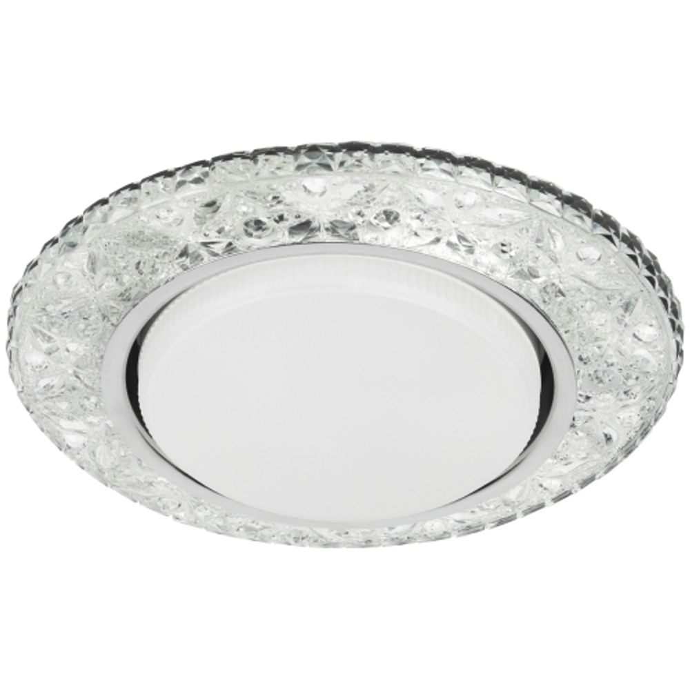 Светильник встраиваемый cо светодиодной подсветкой ЭРА DK LD25 SL/WH под лампу GX53 прозрачный | Встраиваемые LED светильники