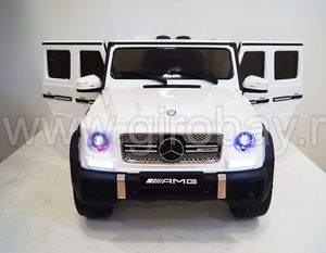 Детский электромобиль River Toys Mercedes-Benz-G65-AMG белый