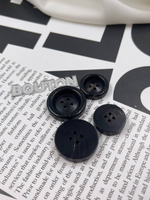 Пуговицы Барб. черные с прожилками и высокими бортиками
