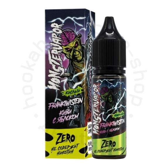 Жидкость MONSTERVAPOR FRANKIWISTEIN с ароматом киви с яблоком, 0 мг/см³, 30 мл. ZERO.
